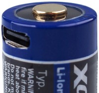 5X Xcell CR123A 16340 Pro Li-Ion Akku 3,6V 850Mah Mit USB-C