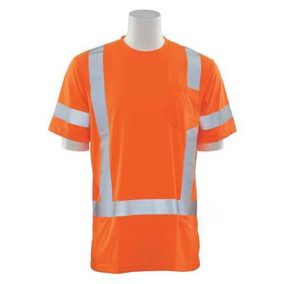 DELTAPLUS 61275 Hi-Vis Short-Sleeve Shirt, Class 3, Type R, 100% Polyester