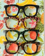Tahari Designer Reading Glasses Readers Set 4 Glasses Black/Pink/Green/Brown/