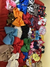 30  Assorted Decorative Hair Bows for Girls - Various Colors - Lot  1
