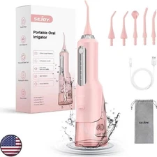 NEW SEJOY Electric Cordless Water Floss Oral Irrigator Rechargeable Dental Tool