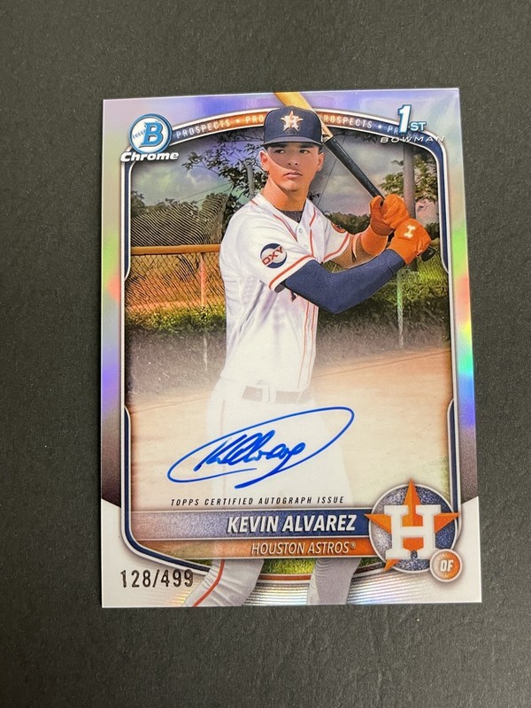 Kevin Alvarez 2025 1st Bowman Chrome Refractor On Card Auto /499 CPA-KA