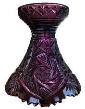 Imperial Amethyst Whirling Star Glass Punch Bowl Base