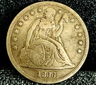 1866 Seated Liberty Dollar VF++ in Grade All Original Much Better Date