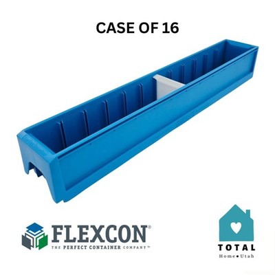 Flexcon 240404.REM.BLUE Kardex Remstar RemStore Dividable Tote 24.75'' CS/16