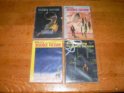Lot of 4 Issues of Vintage Astounding Science Fiction Magazine from 1949 to 1954