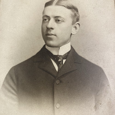 #ad Antique Cabinet Card Handsome Man Distinguished Landy Cincinnati Ohio $9.97