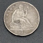 1861-O SEATED LIBERTY HALF DOLLAR 50C NEW ORLEANS MINT CIVIL WAR ERA DATE
