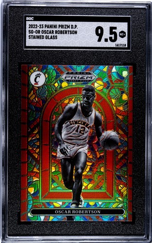 Oscar Robertson #SG-OR 2022 Panini Prizm Draft Picks Stained Glass card