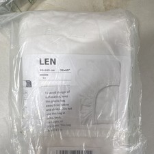 IKEA LEN Fitted Baby Crib Sheet 80x165 cm 100 Cotton White