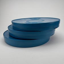 Set of 3 Tuscan ProTek 16" Archival Film Storage Cans Blue Plastic
