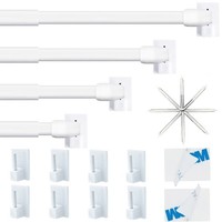 Ausziehbare Gardinenstangen 4 StüCk Weiß 30-50Cm Ausziehbar