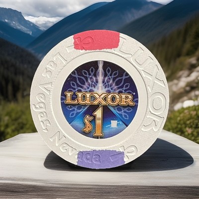 Luxor Las Vegas 1 $ Casino Chip Stempelglanz kleines Inlay