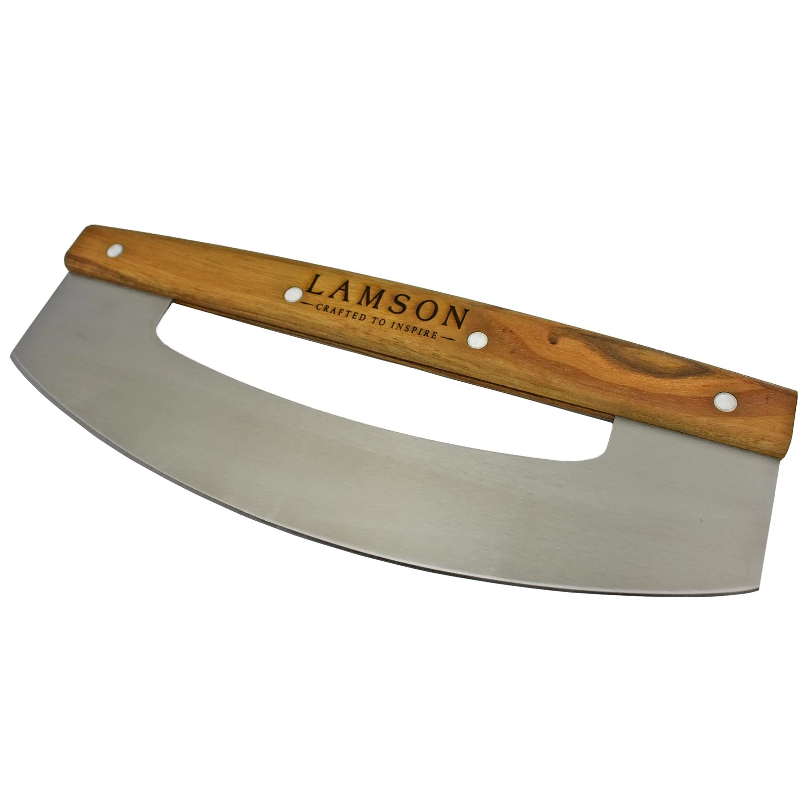 14" Pizza Cutter and Rocker with Solid Walnut Handle