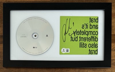FRAMED Charli XCX SIGNED Photo Art Card & BRAT CD BAS Beckett COA Autographed