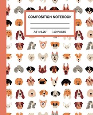 Dog Composition Notebook: Cute Wide Ruled Lined Paper Notebook Journal for Gir