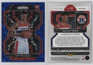 2021-22 Panini Prizm Fast Break Blue Prizm /150 Isaiah Todd #299 Rookie RC
