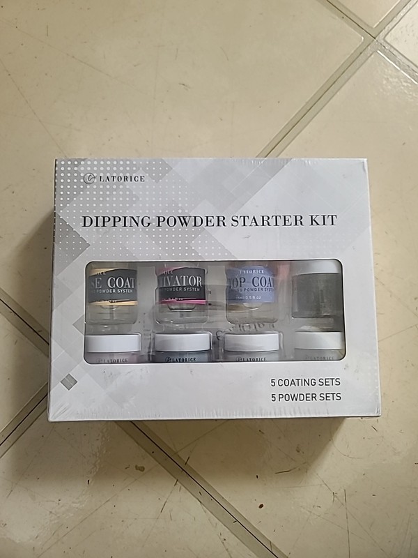 Latorice Dipping Powder Nail Starter Kit of 5 Powder Sets 5 Coating Sets French