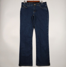 Wrangler Ultimate Riding Jeans Women s 11/12x34 Dark Wash Bootcut Stretch Q-Baby