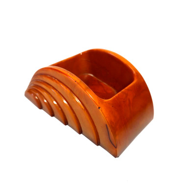Antique Vintage Old Amber Bakelite Catalin Dice Art Deco Carvacraft