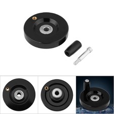`8x63mm Black Lathe Milling Machine Rear Ripple Hand Wheel With Revolving Handle