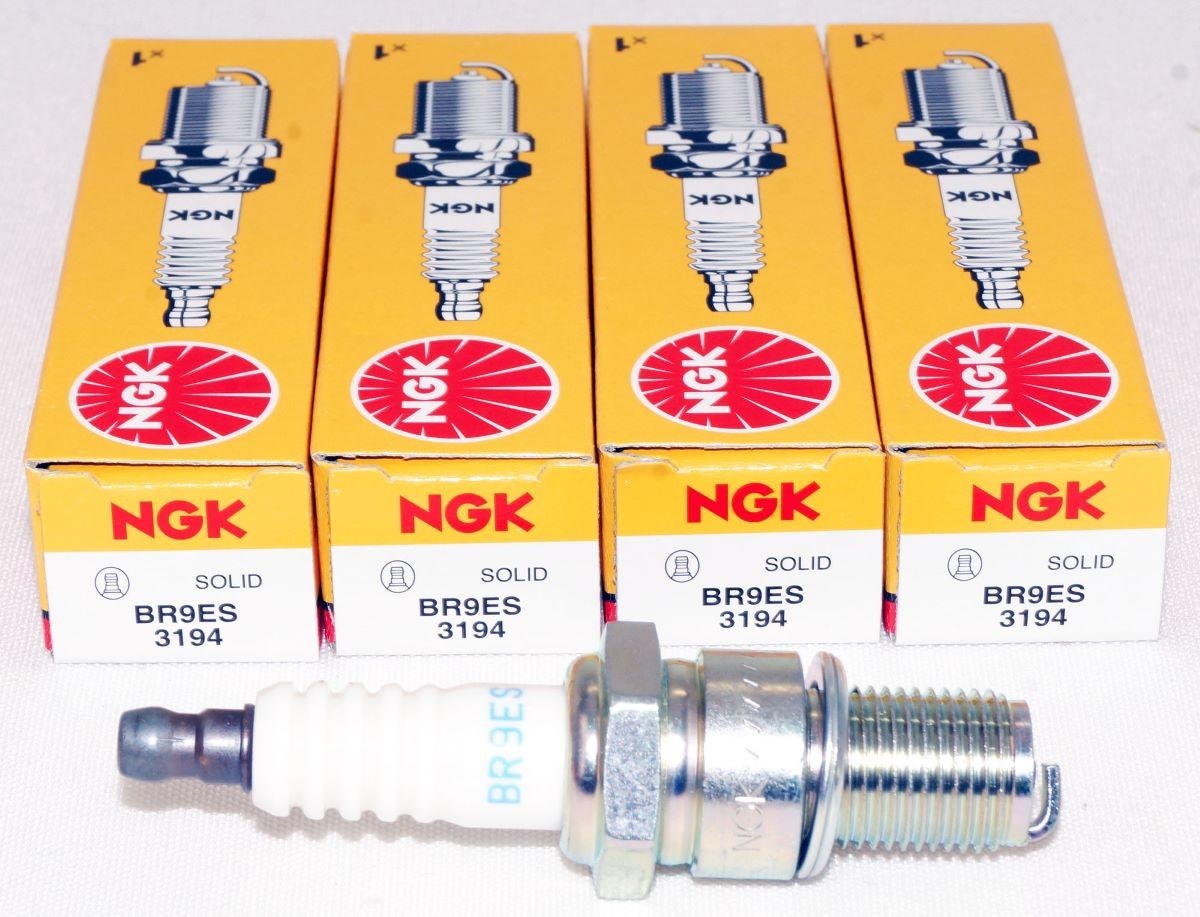 4 Pack Genuine NGK 3194 Spark Plugs BR9ES for Snowmobiles Jetskis and Other