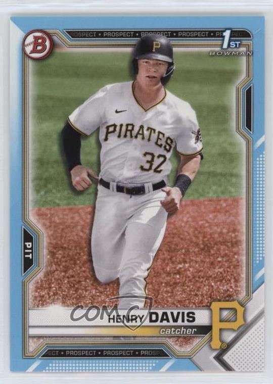 2021 Bowman Draft Sky Blue 377/499 Henry Davis #BD-48 0nr3