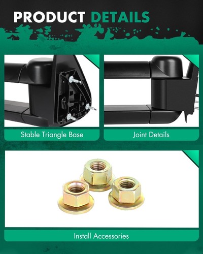 New Towing Exterior Mirrors for Chevy GMC Silverado Sierra 1999-07 Fast Shipping - Picture 4 of 7