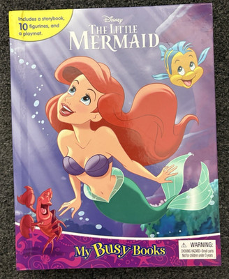 Disney The Little Mermaid My Busy Books Storybook, 10 figurines, playmat NEW