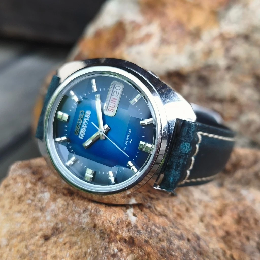 SEIKO5 ACTUS SS /ブラウングラデ/稼働品/純正ブレス/1974 SEIKO5