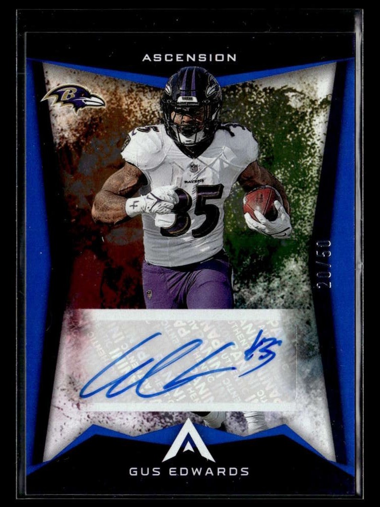 2022 Panini Chronicles Gus Edwards Ascension Auto Autograph Blue /50 U9538