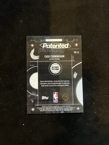 2025 Topps Chrome Patented Cade Cunningham Insert Detroit Pistons PD-12 Case Hit - Bild 2 von 2