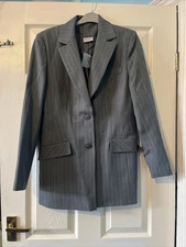 Ladies grey Stripy Office Work Jacket 