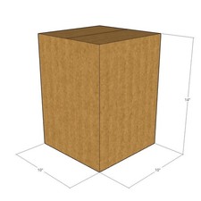 50 10x10x14 Kraft Brown Corrugated Shipping Boxes 32 ECT Single-Wall New