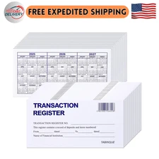 24 PCS Check Registers for Personal Checkbook, Easy to Read Checkbook Register