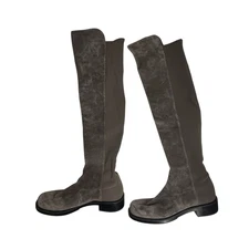 Stuart Weitzman Iconic 5050 Taupe Stretch over the Knee Boots size 39/8.5 US NEW