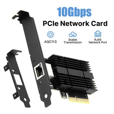 10G PCIe Network Adapter Marvell AQC113 RJ45 PCIe 3.0 x4 NIC for NAS Desktop PC