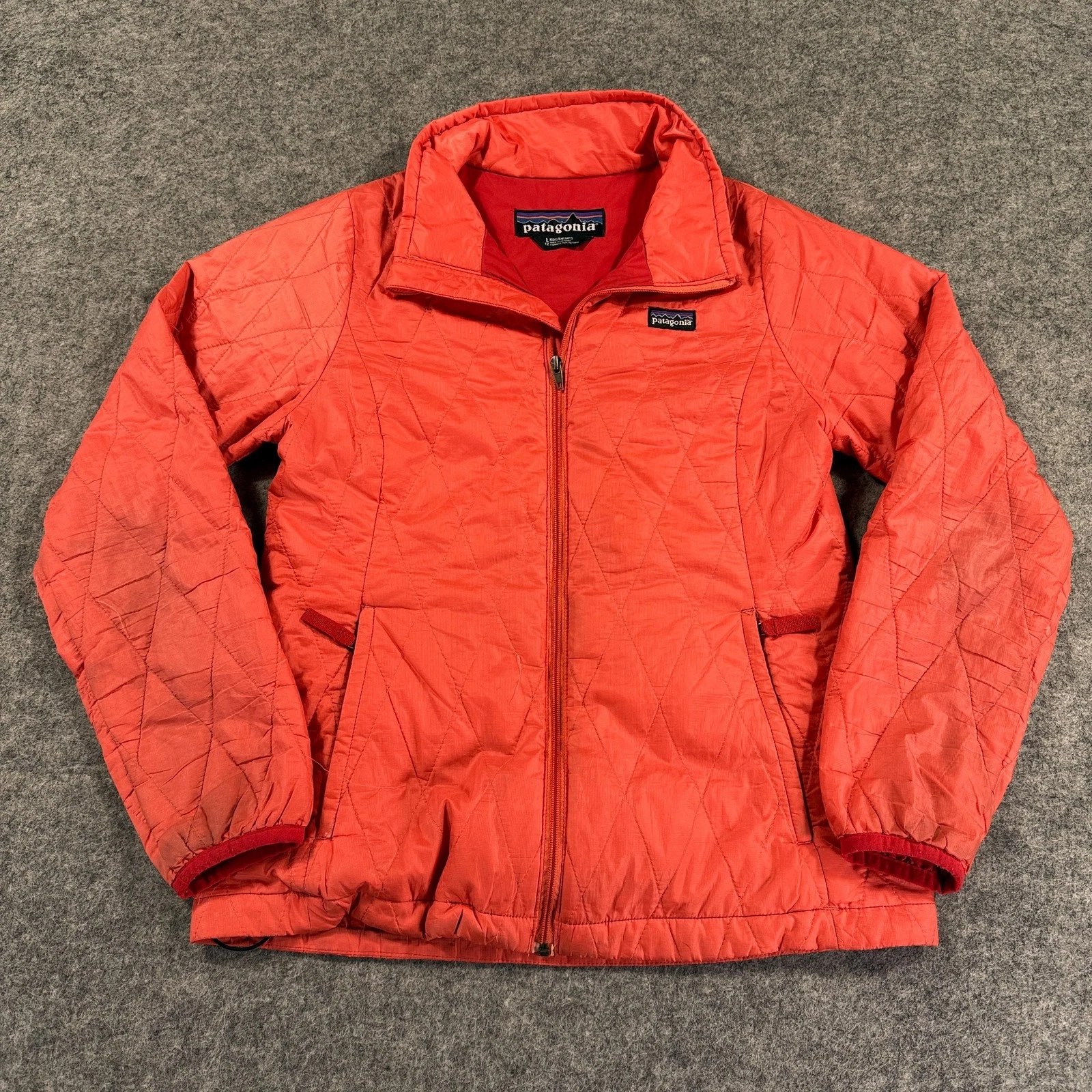 Patagonia Jacket Kids Youth Large 12 Orange Quilted Full Zip Outdoor School
Opens in a new window or