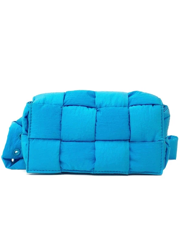 Bottega Veneta — Bottega Veneta Padded Tech Cassette Nylon Blue Shoulder Bag Women's #TB1320