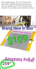 Dock Loading Ramp 30 X24 Aluminum Dock Plate Dock Board Semi Box Truck Ramp New