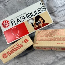 VTG GE No 6 Focal Plane Flashbulbs For Polished Reflector 8-Pack Made In USA