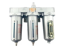 1/2" Heavy Duty Inline Compressed Air Filter Clean system 3 Stage Manual Drain