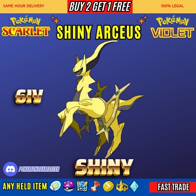   6IV Shiny Arceus   Pokemon Scarlet & Violet    Fast Trade  Pokémon HOME