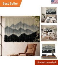 Macrame Wall Hanging Mountain Dip-Dyed Macrame Wall Decor Large Modern Fiber ...