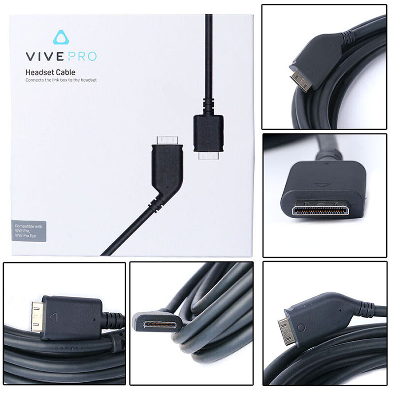 For HTC VIVE PRO 16.4ft headset cable connect link box to VR