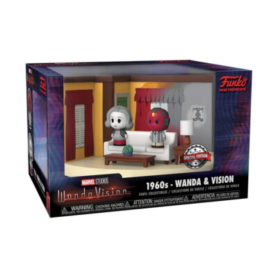 Neu Marvel WandaVision 1960er Mini Moments Vinyl Figur Set-Wanda & Vision