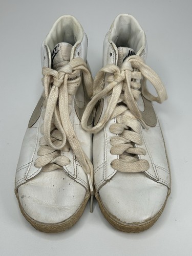 Vintage Nike Sneakers Blazer OG 1982 White Grey Size 7.5 811012 Rep Of Korea - Picture 7 of 13