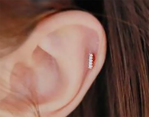 Gem Crystal Ear Cartilage Helix Ring Bar Stud Ear Cuff Climber Piercing Earring - Picture 66 of 268
