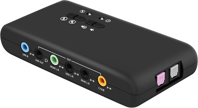 LEAGY USB 7.1 External Sound Card (8-Channel) Analog & Digital