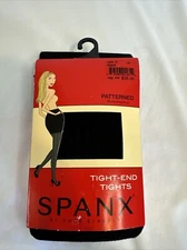 Spanx Patterned Bodyshaping Tight-End Tights ~Size D Black New